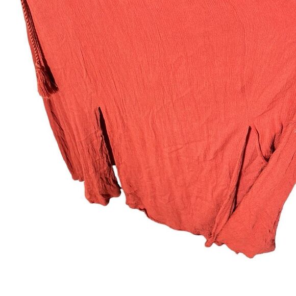 Baltic born Jennifer deep V maxi dress in rust medium wedding guest party - Picture 6 of 8